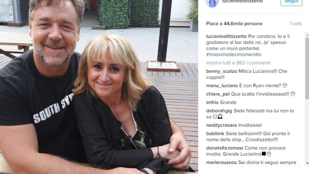 Luciana Littizzetto Sta Con Russell Crowe Spettegolando