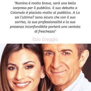 Ezio Greggio al timone di La sai L'ultima: con lui in studio la fidanzata Romina Pierdomenico