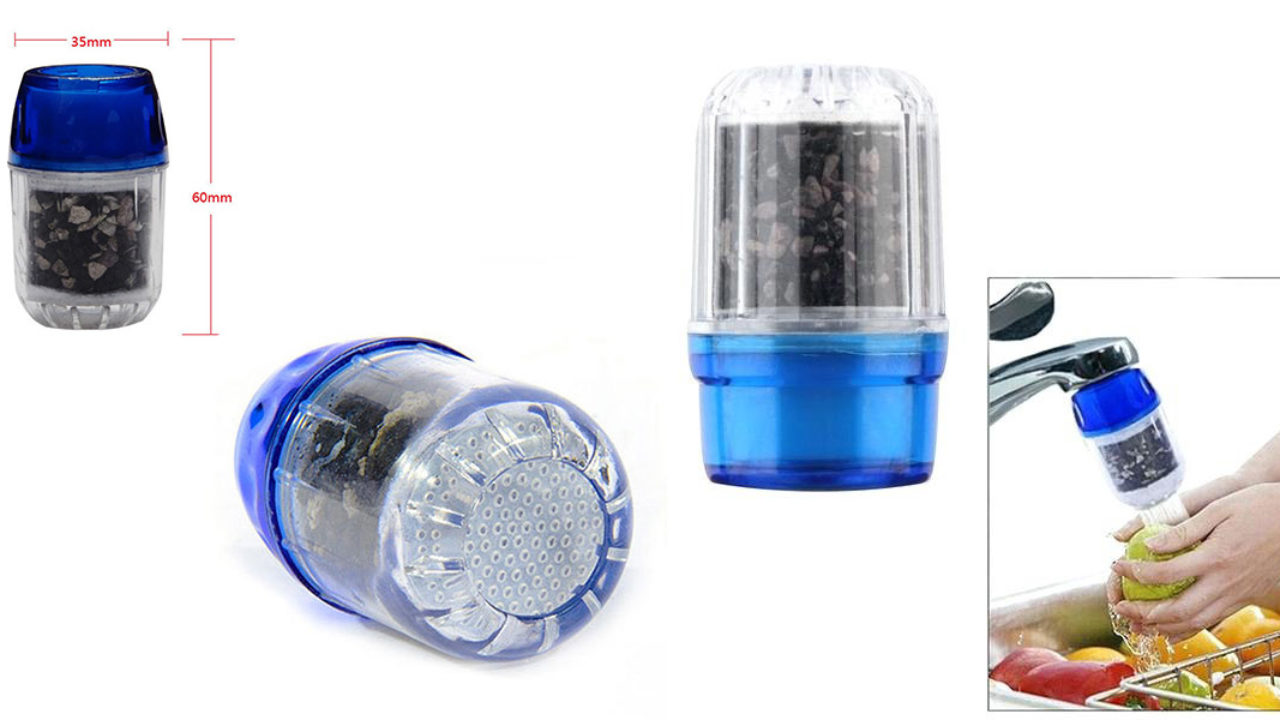 5 strati per la casa in plastica RUBINETTO ACQUA RUBINETTO Pulita Purificatore Filtro Filtro di carbonio 