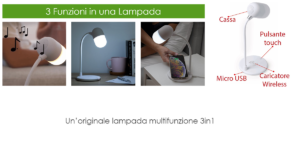 Lampada 3in1: lampada a led con luce dimmerabile, altoparlante bluetooth e caricabatterie wireless incorporati, funziona davvero? Caratteristiche, opinioni e dove comprarla