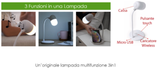 Lampada 3in1: lampada a led con luce dimmerabile, altoparlante bluetooth e caricabatterie wireless incorporati, funziona davvero? Caratteristiche, opinioni e dove comprarla