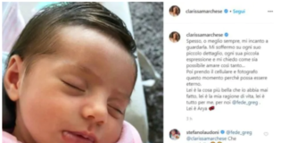 Clarissa Marchese presenta la figlia Arya su i social: "la cosa più bella che abbia mai fatto"