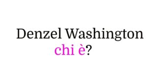 Denzel Washington chi è?
