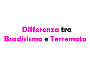Che differenza c'è tra Bradisismo e Terremoto?