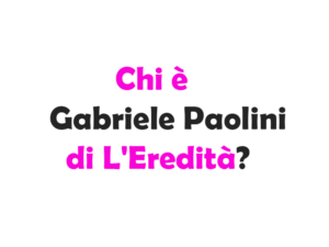 Chi è Gabriele Paolini di L'Eredità?