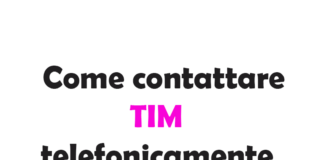 Come contattare TIM telefonicamente