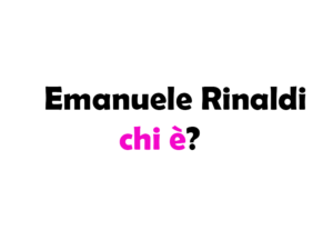 Chi è Emanuele Rinaldi?