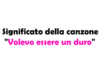 Significato della canzone "Volevo essere un duro"