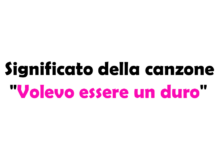 Significato della canzone "Volevo essere un duro"