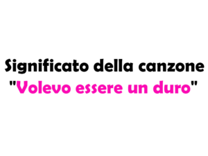 Significato della canzone 