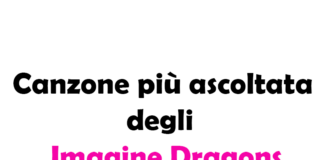 Qual è la canzone più ascoltata degli Imagine Dragons?