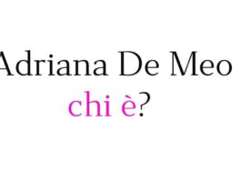 Adriana De Meo chi è?