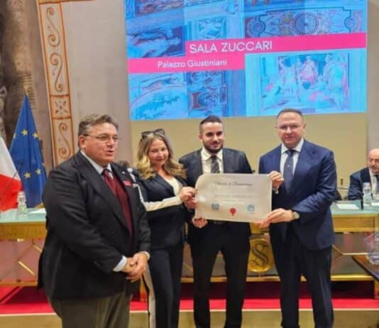 Daniele Bartocci premiato in Senato: Eccellenza Italiana 2025 al giovane manager food marchigiano