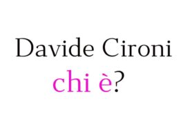 Davide Cironi chi è