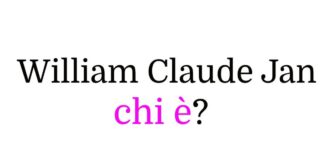 William Claude Jan chi è