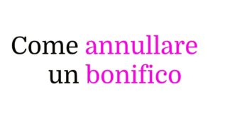 Come annullare un bonifico