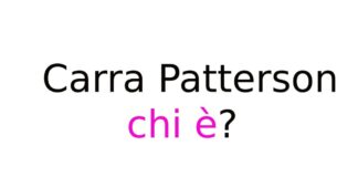 Carra Patterson chi è