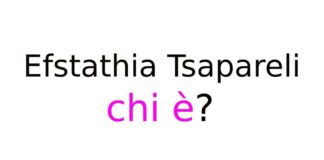 Efstathia Tsapareli chi è