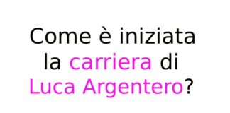 Come è iniziata la carriera di Luca Argentero