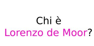 Chi è Lorenzo de Moor?