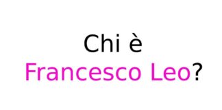 Chi è Francesco Leo?