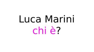 Luca Marini chi è Luca Marini chi è