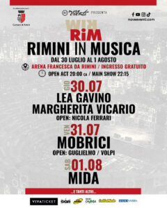 Rimini in Musica 2026: dal 30 luglio al 1 agosto tre serate di concerti gratuiti, tutte le info