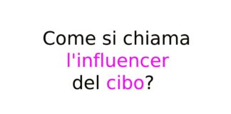 Come si chiama l'influencer del cibo