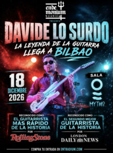 Davide Lo Surdo a Bilbao il concerto del 18 dicembre 2026 Davide Lo Surdo a Bilbao: il concerto del 18 dicembre 2026
