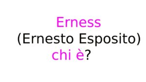 Erness (Ernesto Esposito) chi è Erness (Ernesto Esposito) chi è?